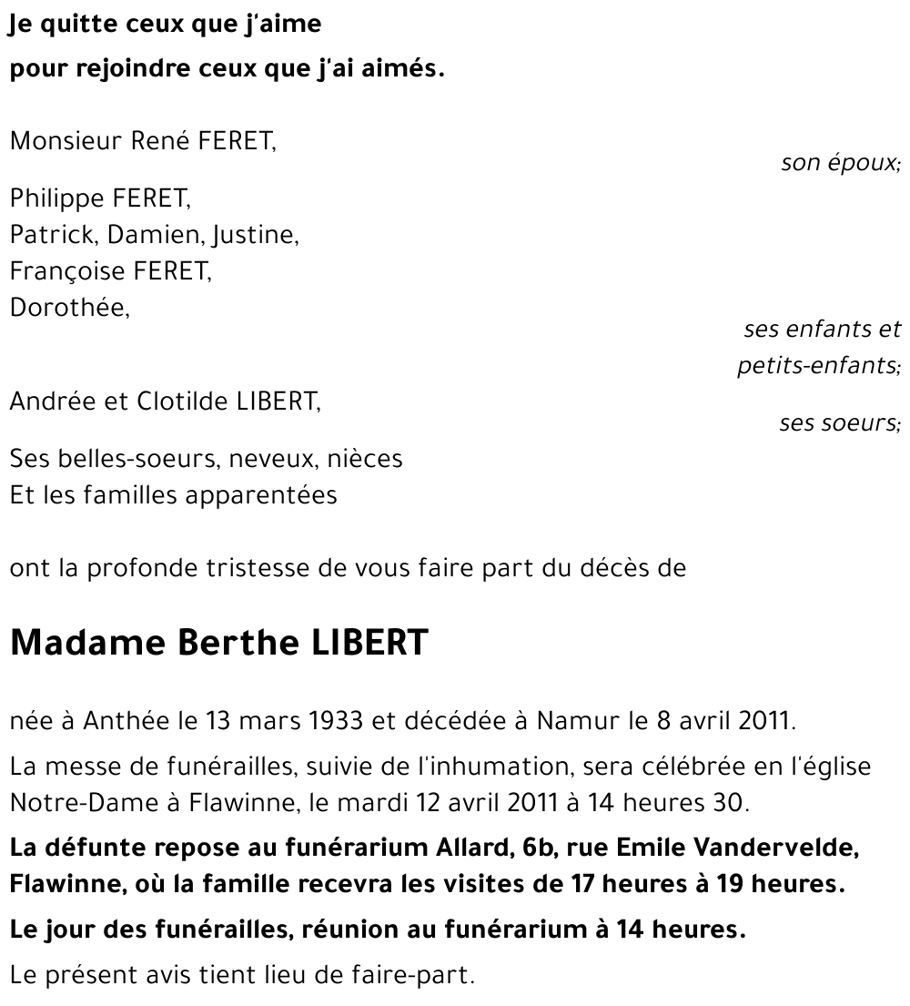 Berthe LIBERT