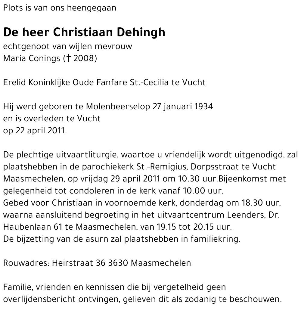 Christiaan Dehingh