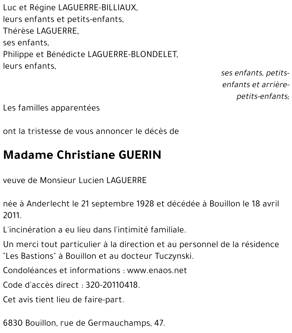 Christiane GUERIN