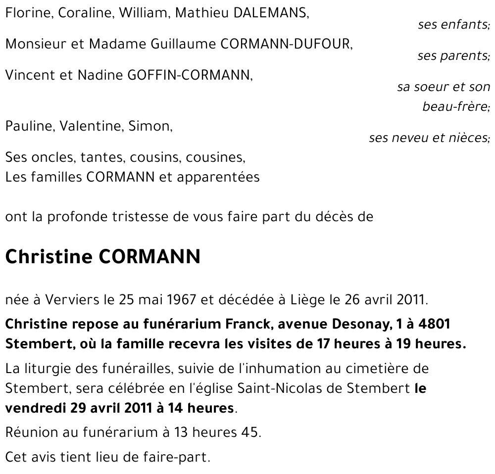 Christine CORMANN
