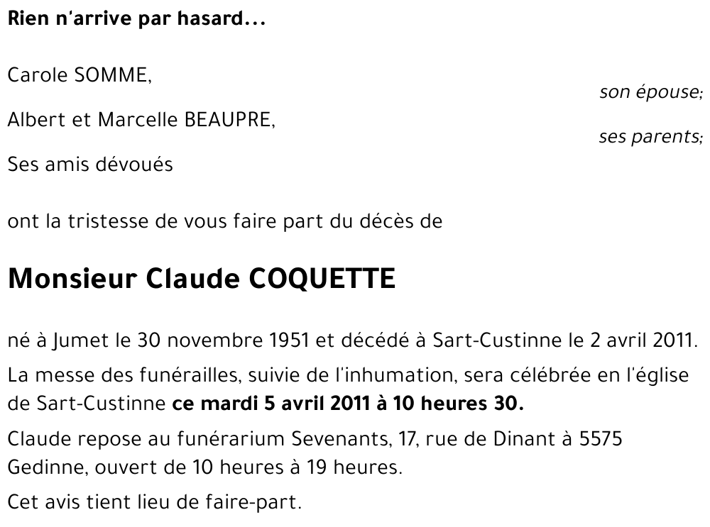 Claude COQUETTE