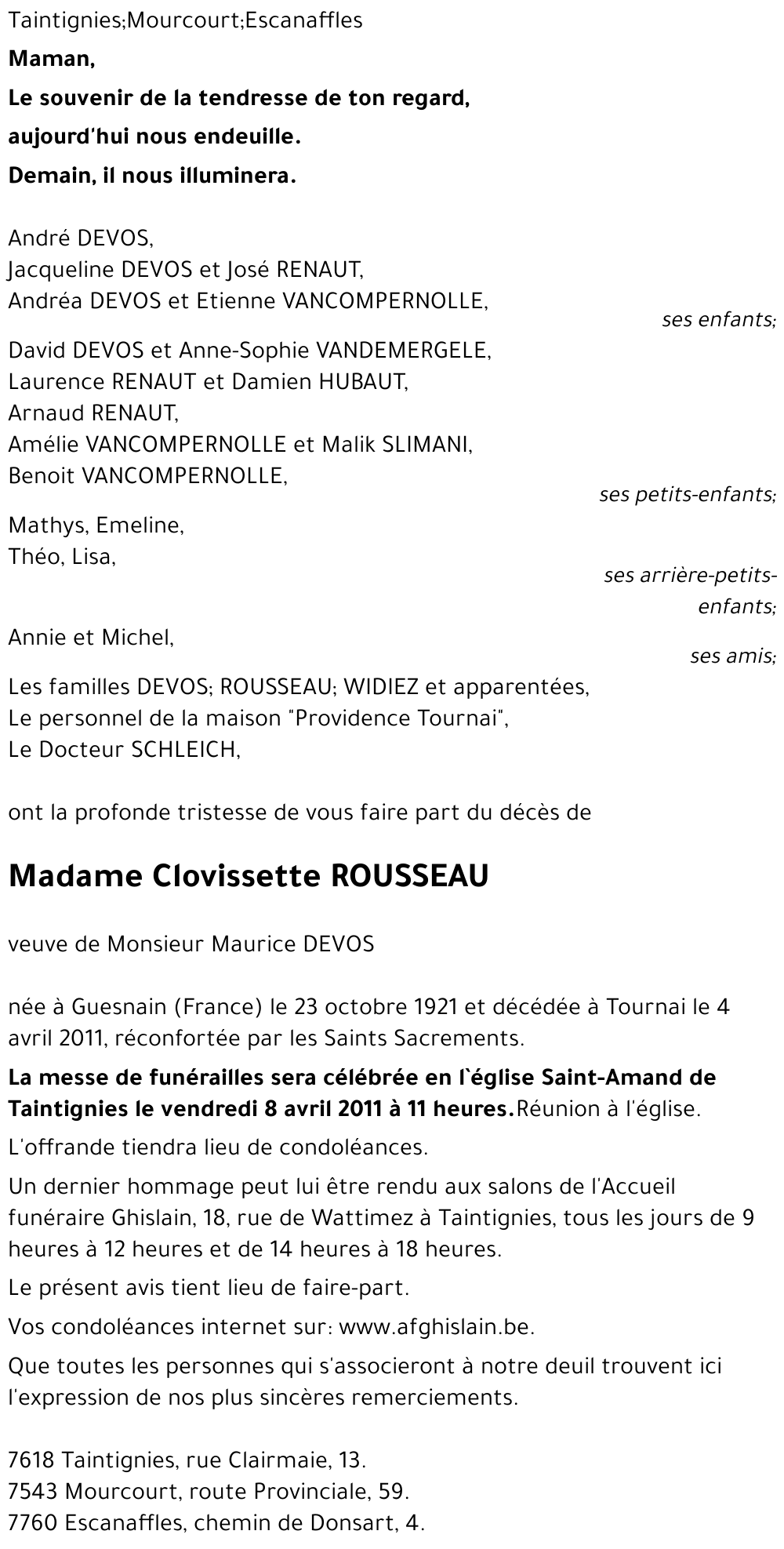 Clovissette ROUSSEAU