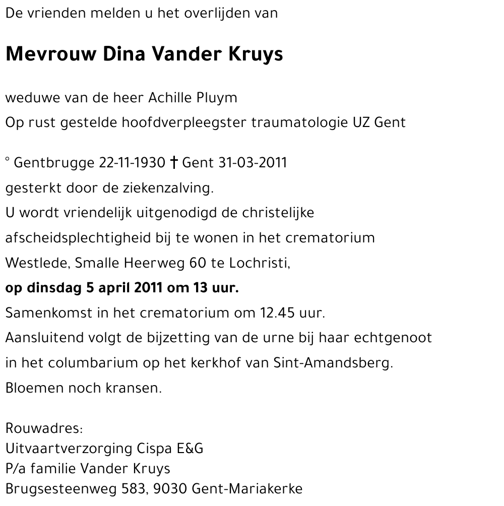 Dina Vander Kruys
