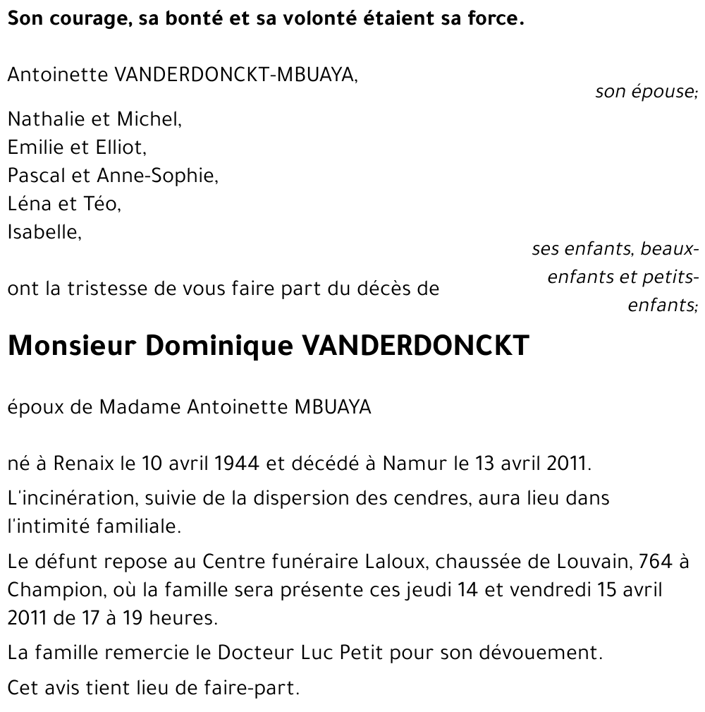 Dominique VANDERDONCKT