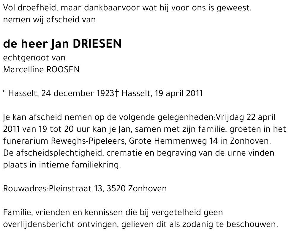 DRIESEN Jan
