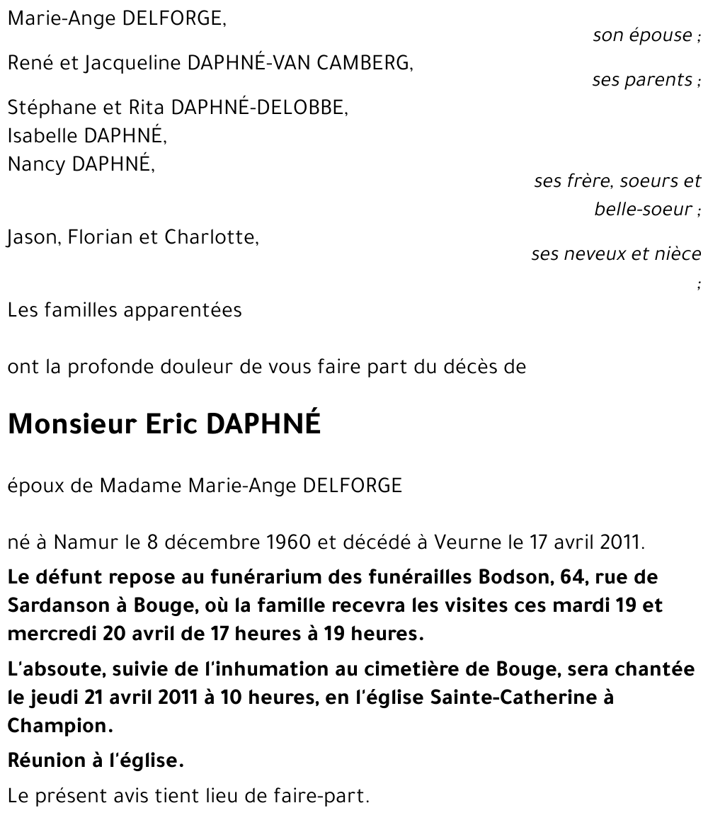 Eric DAPHNÉ