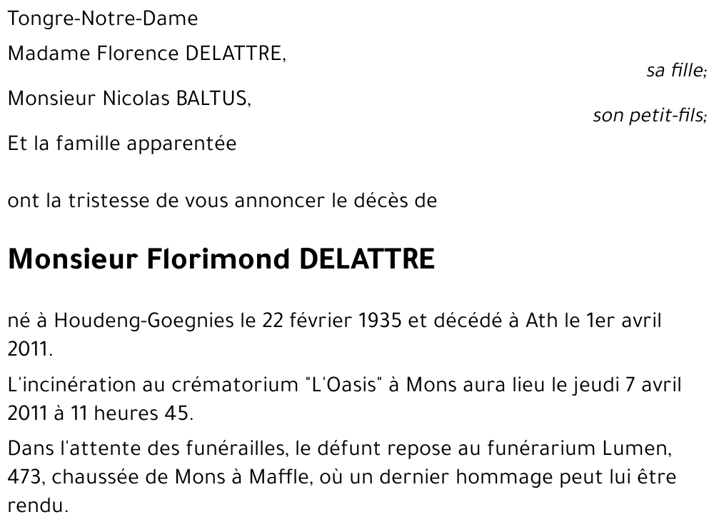 Florimond DELATTRE