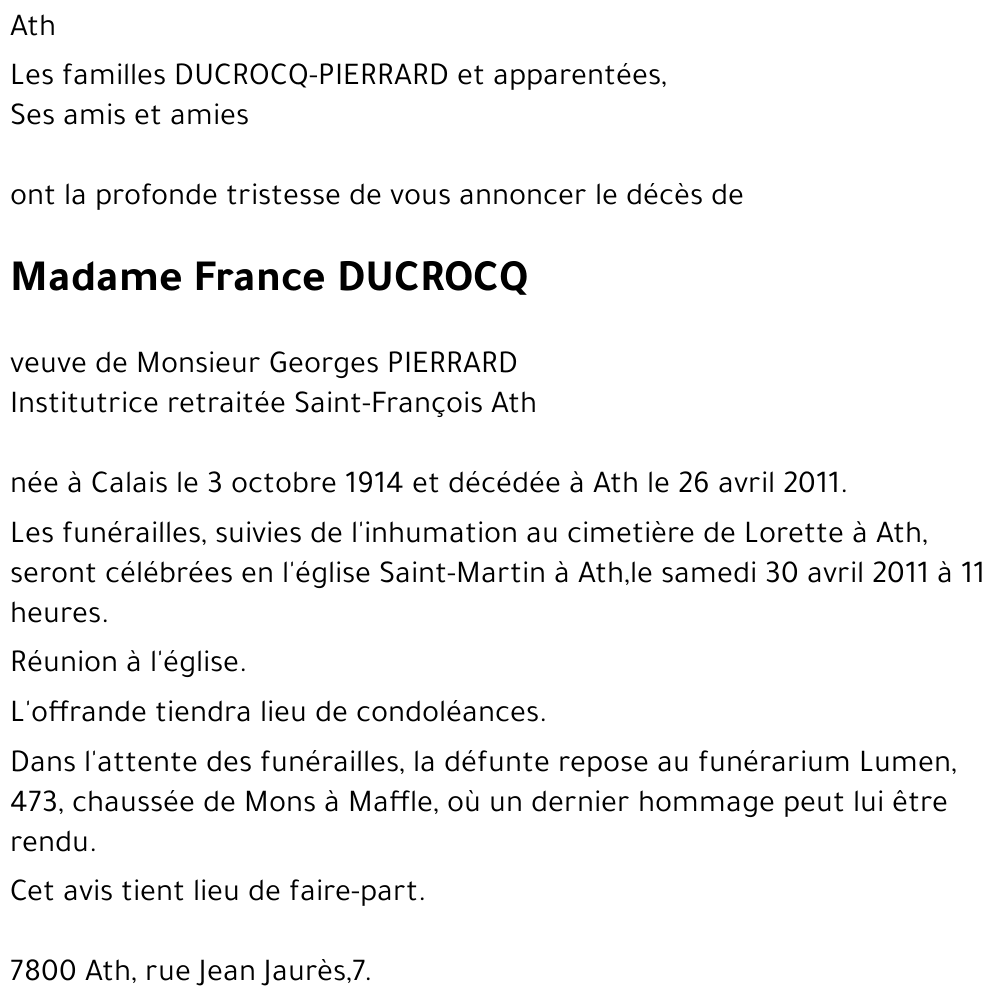 France Ducrocq