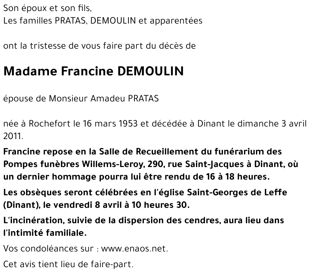 Francine DEMOULIN