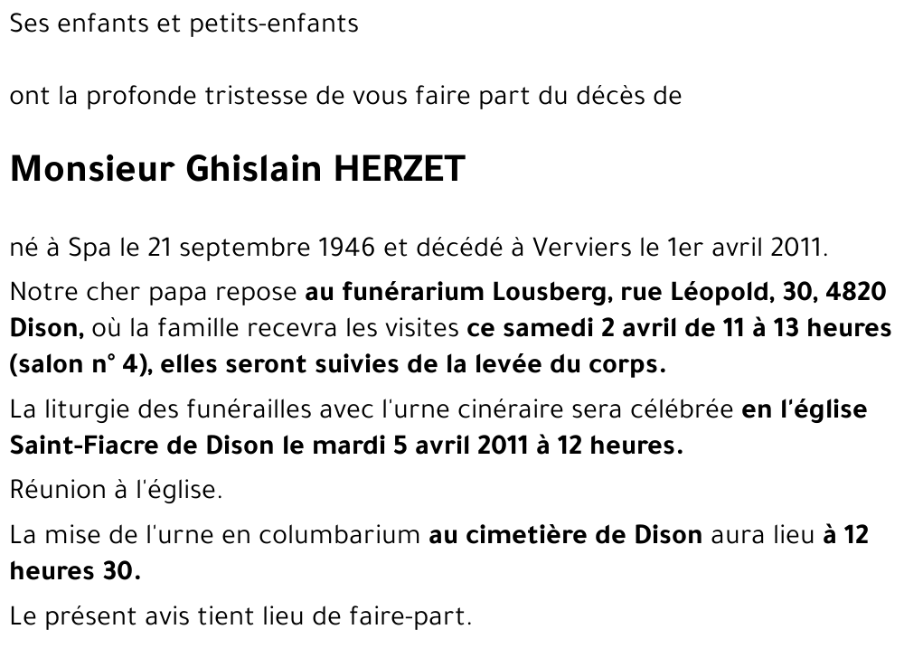 Ghislain HERZET