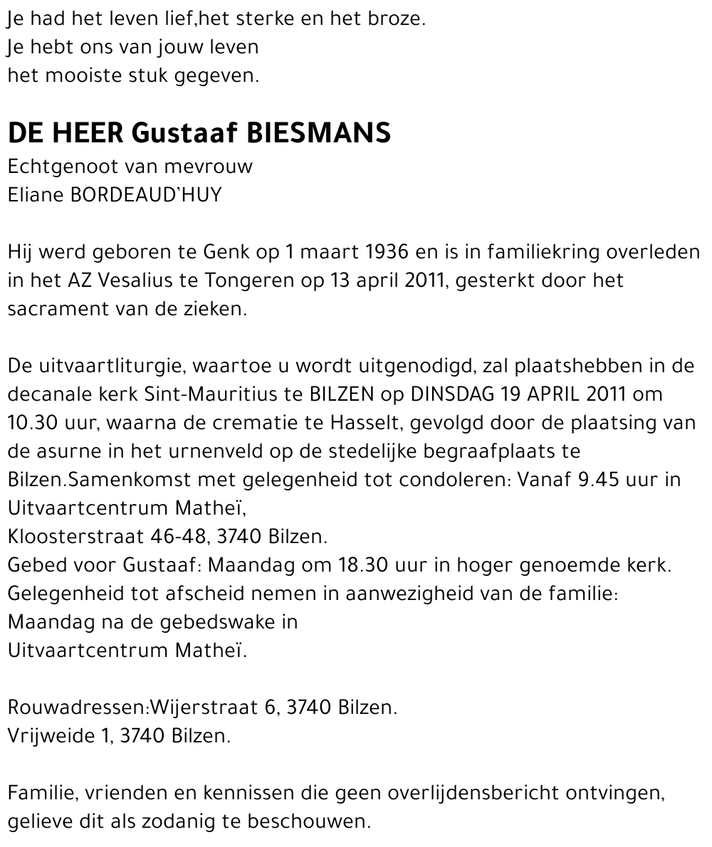 Gustaaf BIESMANS