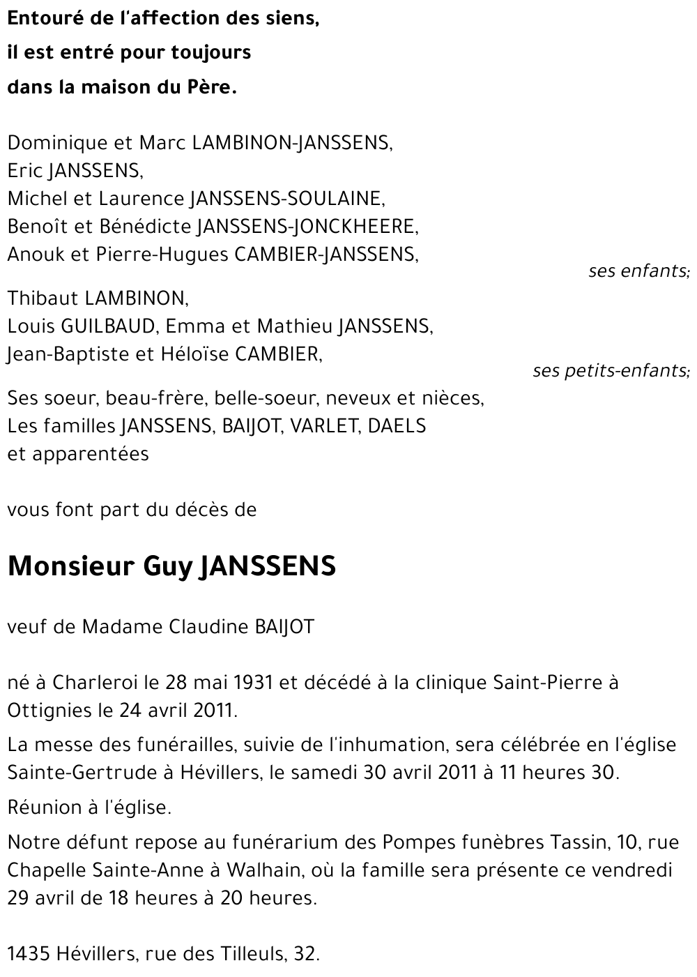 Guy JANSSENS