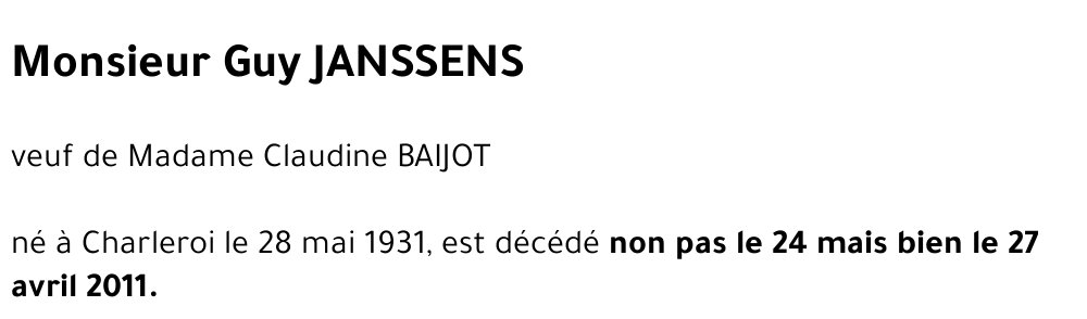 Guy JANSSENS