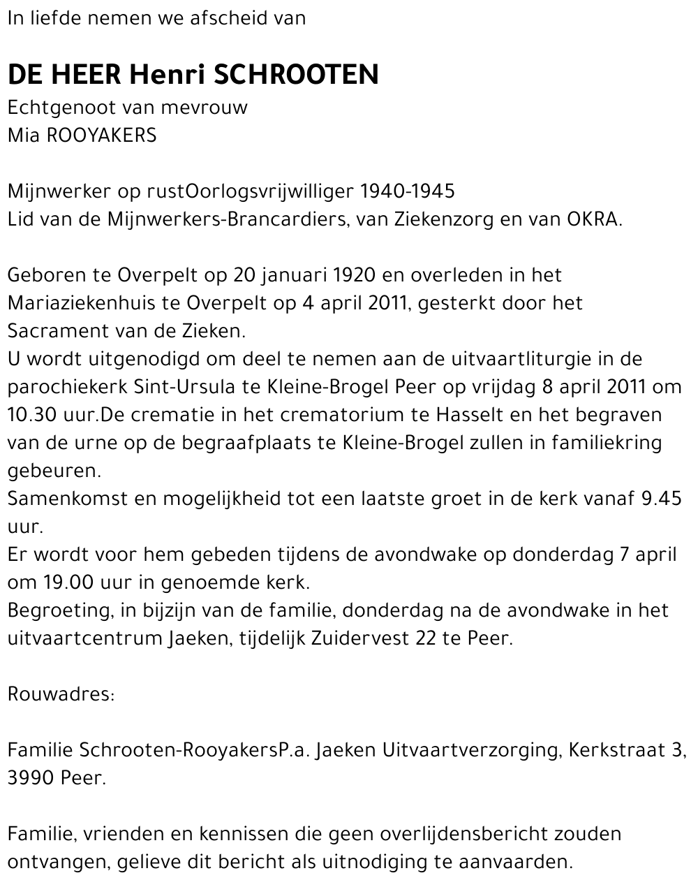 Henri SCHROOTEN