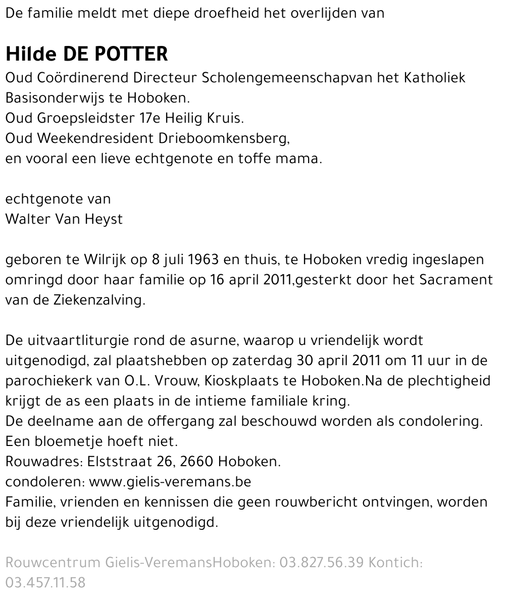 Hilde De Potter