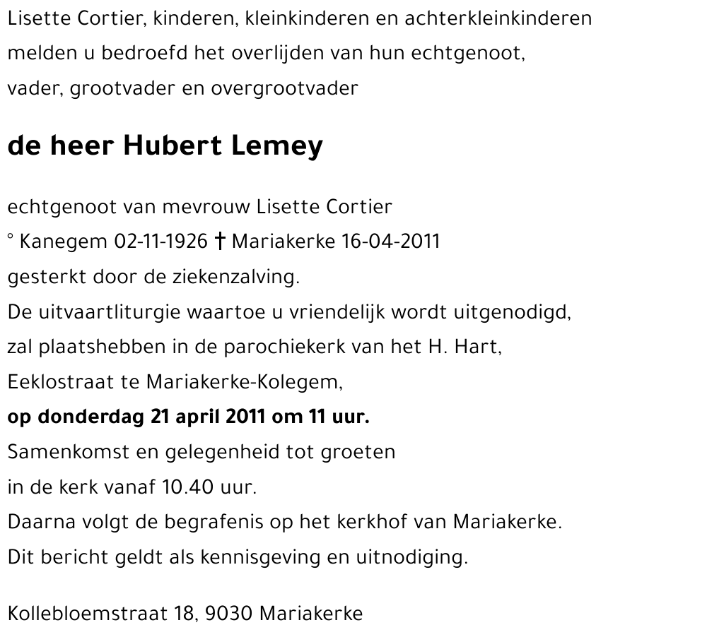 Hubert Lemey