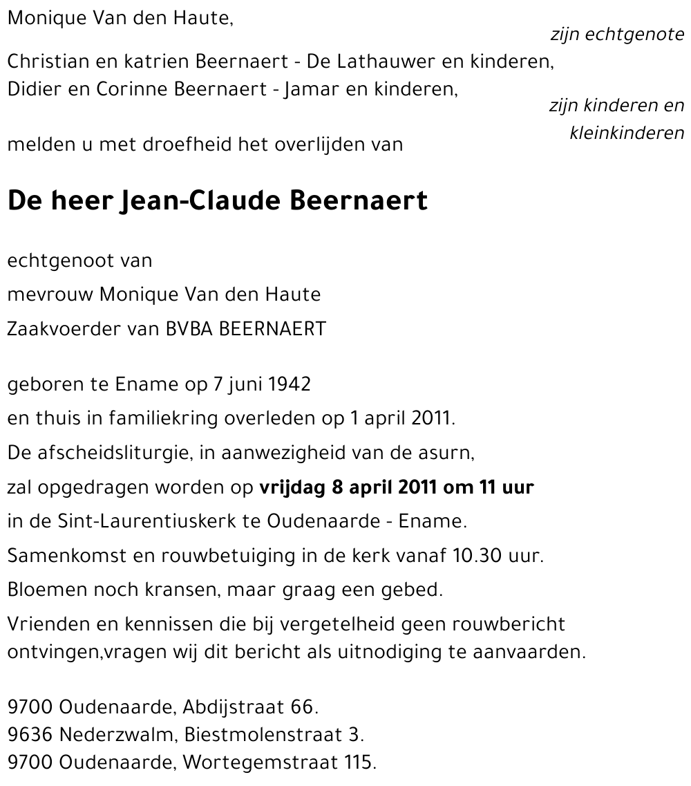 Jean-Claude Beernaert