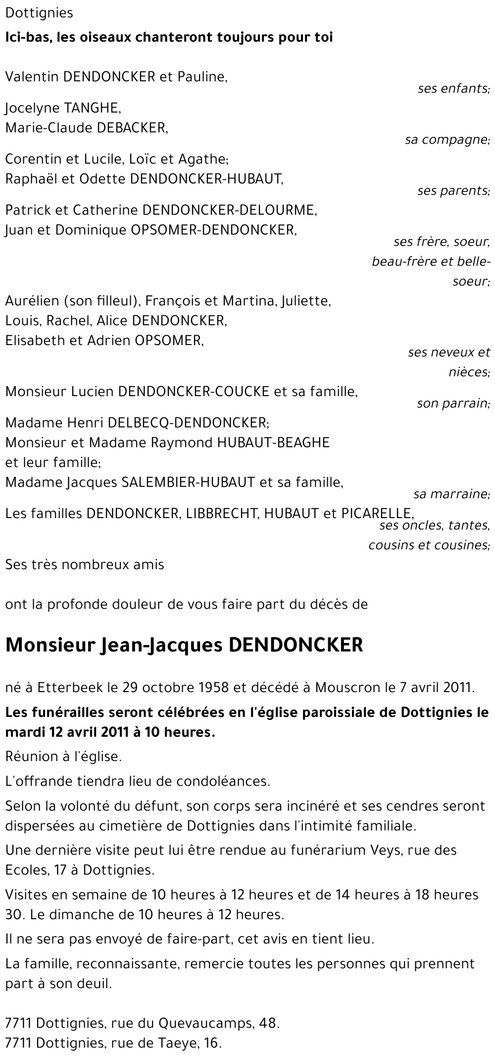 Jean-Jacques DENDONCKER