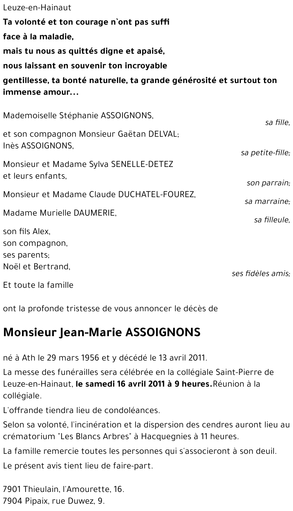 Jean-Marie ASSOIGNONS