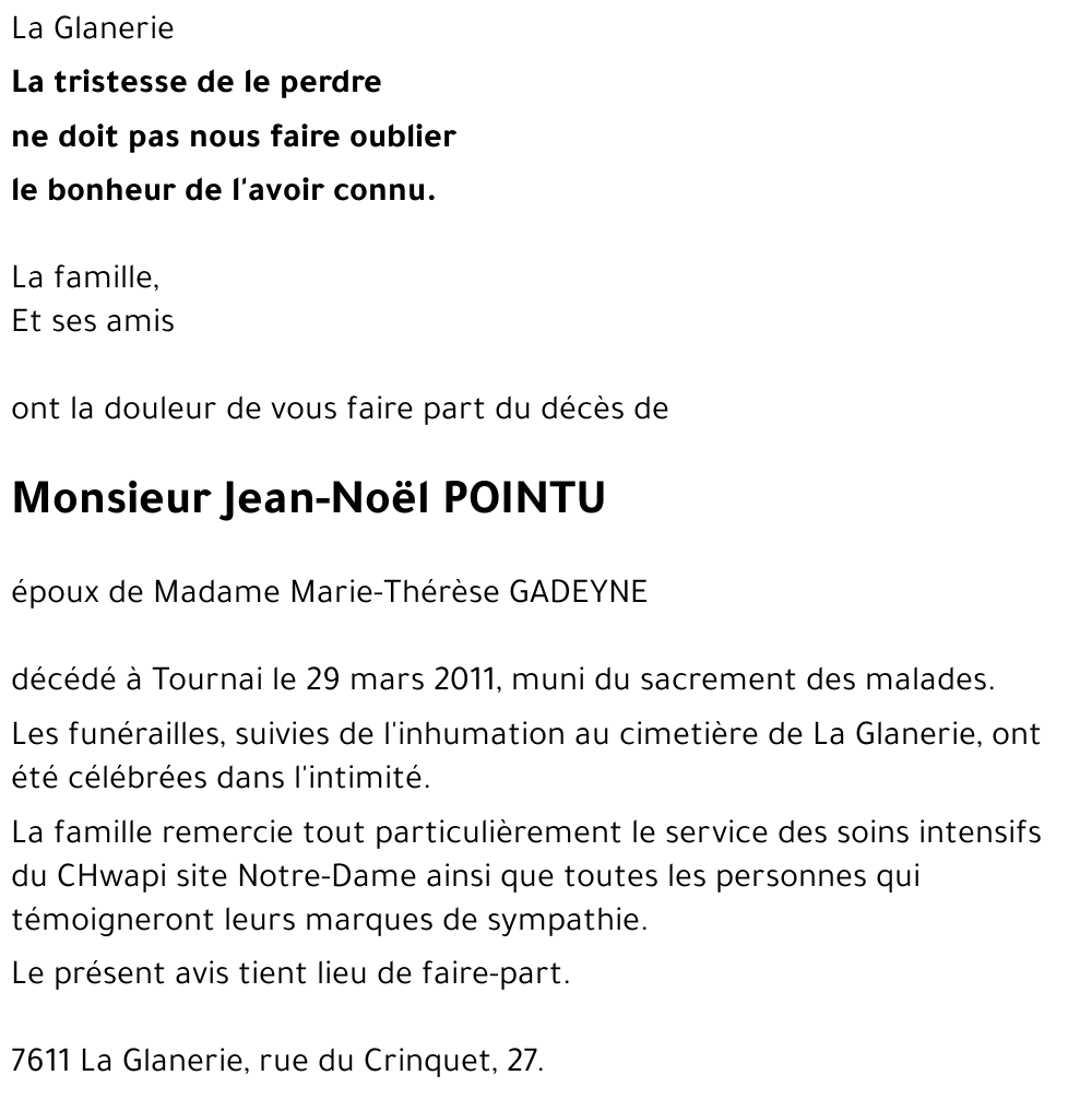 Jean-Noël POINTU