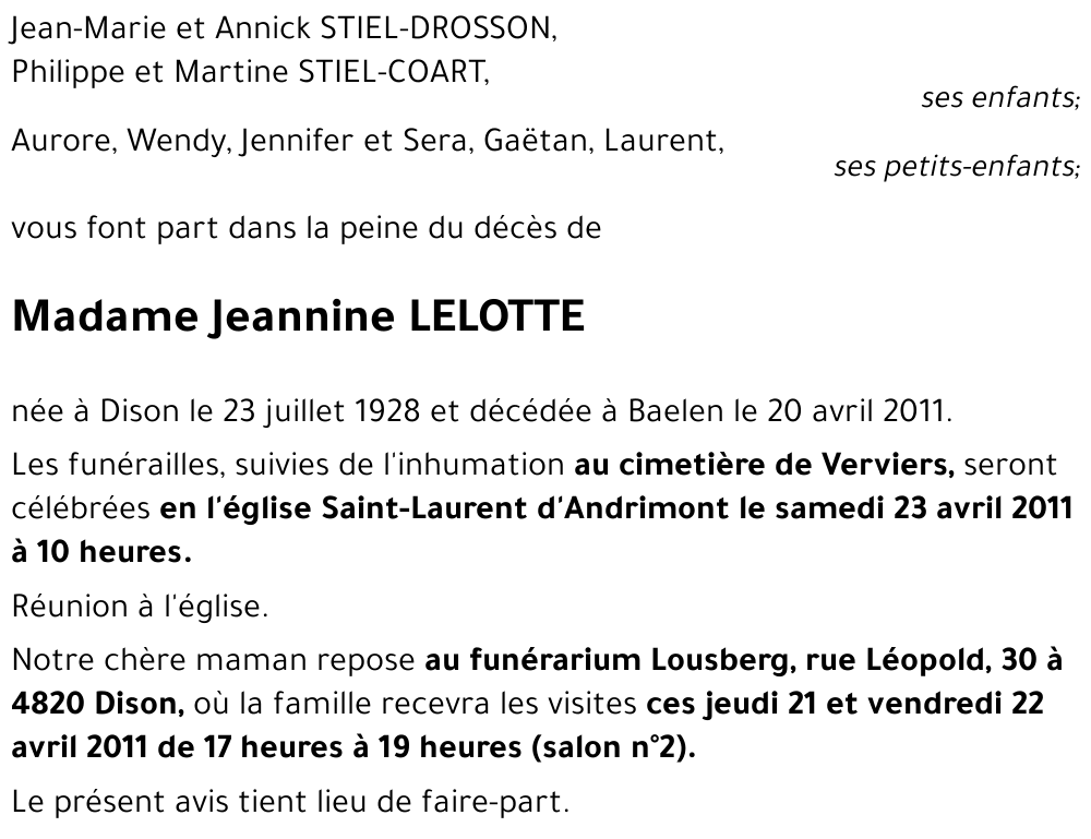 Jeannine LELOTTE