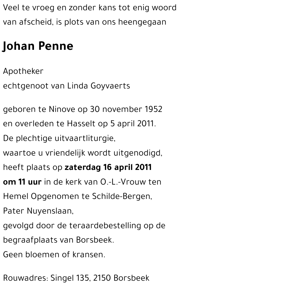 Johan PENNE