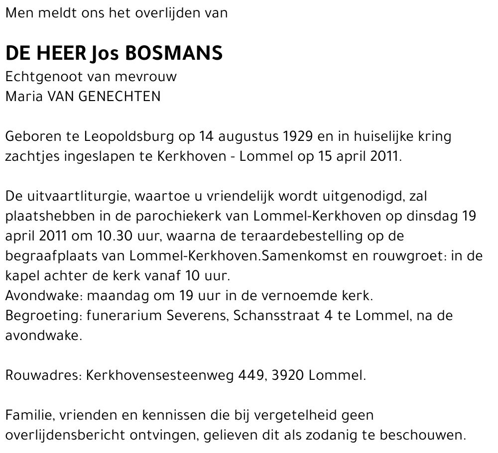 Jos Bosmans