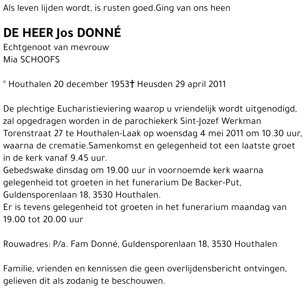 Jos DONNE