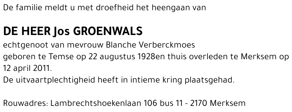Jos Groenwals