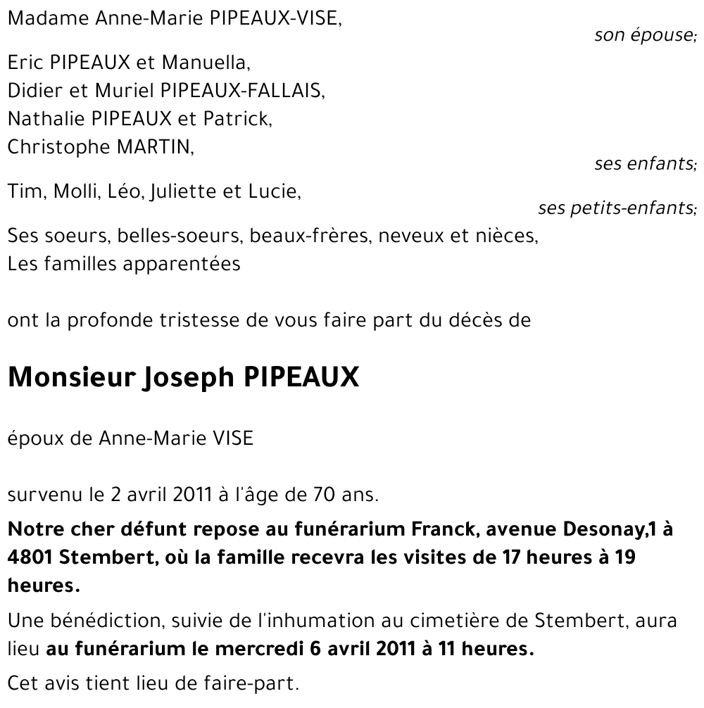 Joseph PIPEAUX