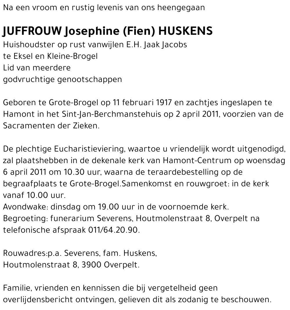 Josephine (Fien) Huskens