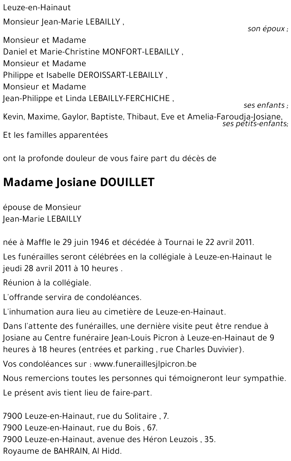 Josiane DOUILLET
