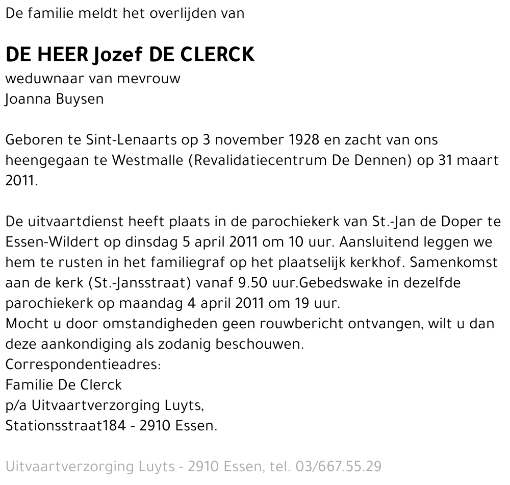 Jozef De Clerck