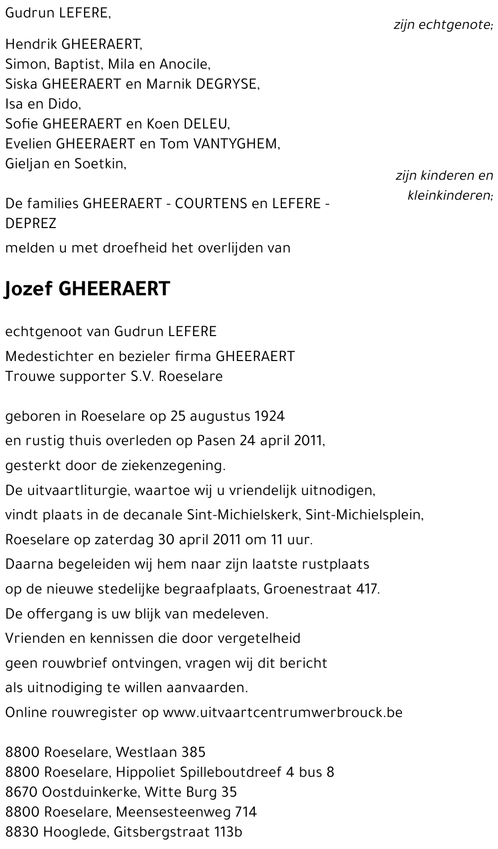 Jozef GHEERAERT