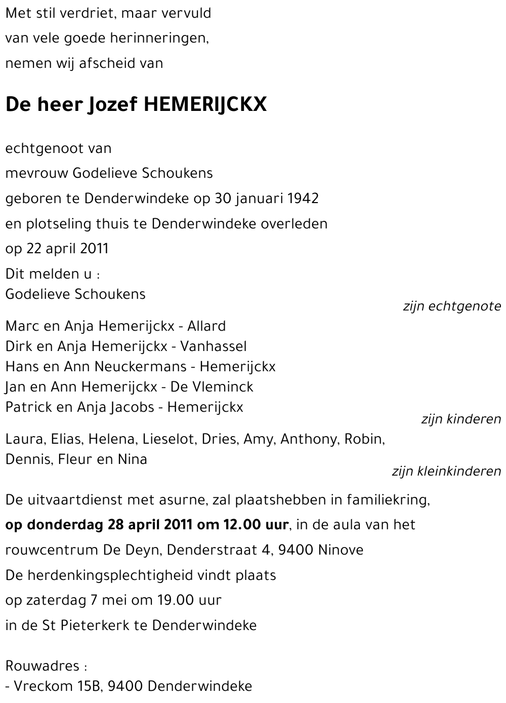 Jozef HEMERIJCKX