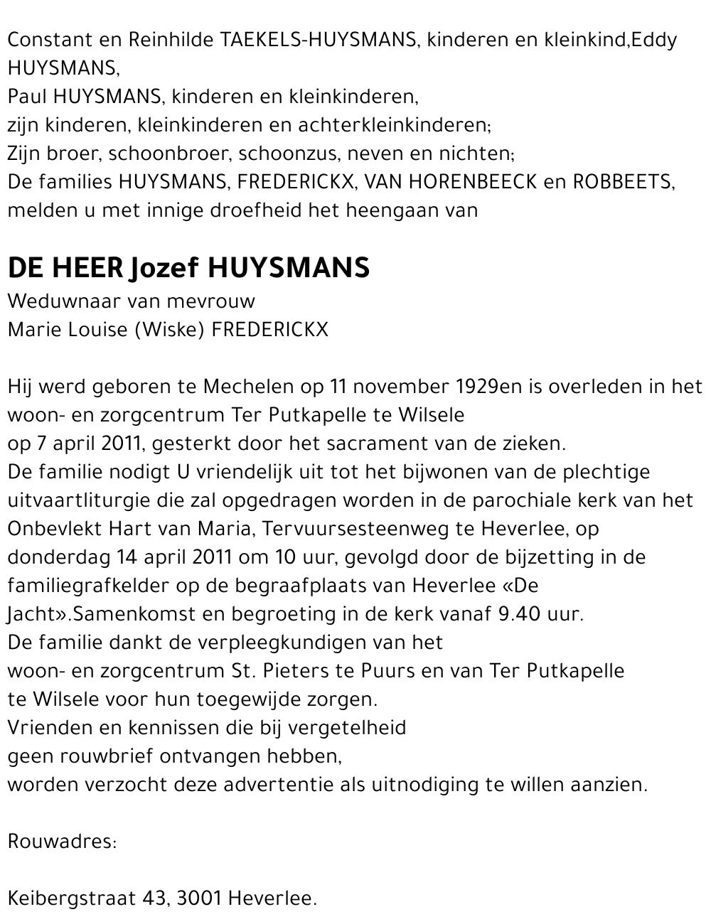 Jozef Huysmans