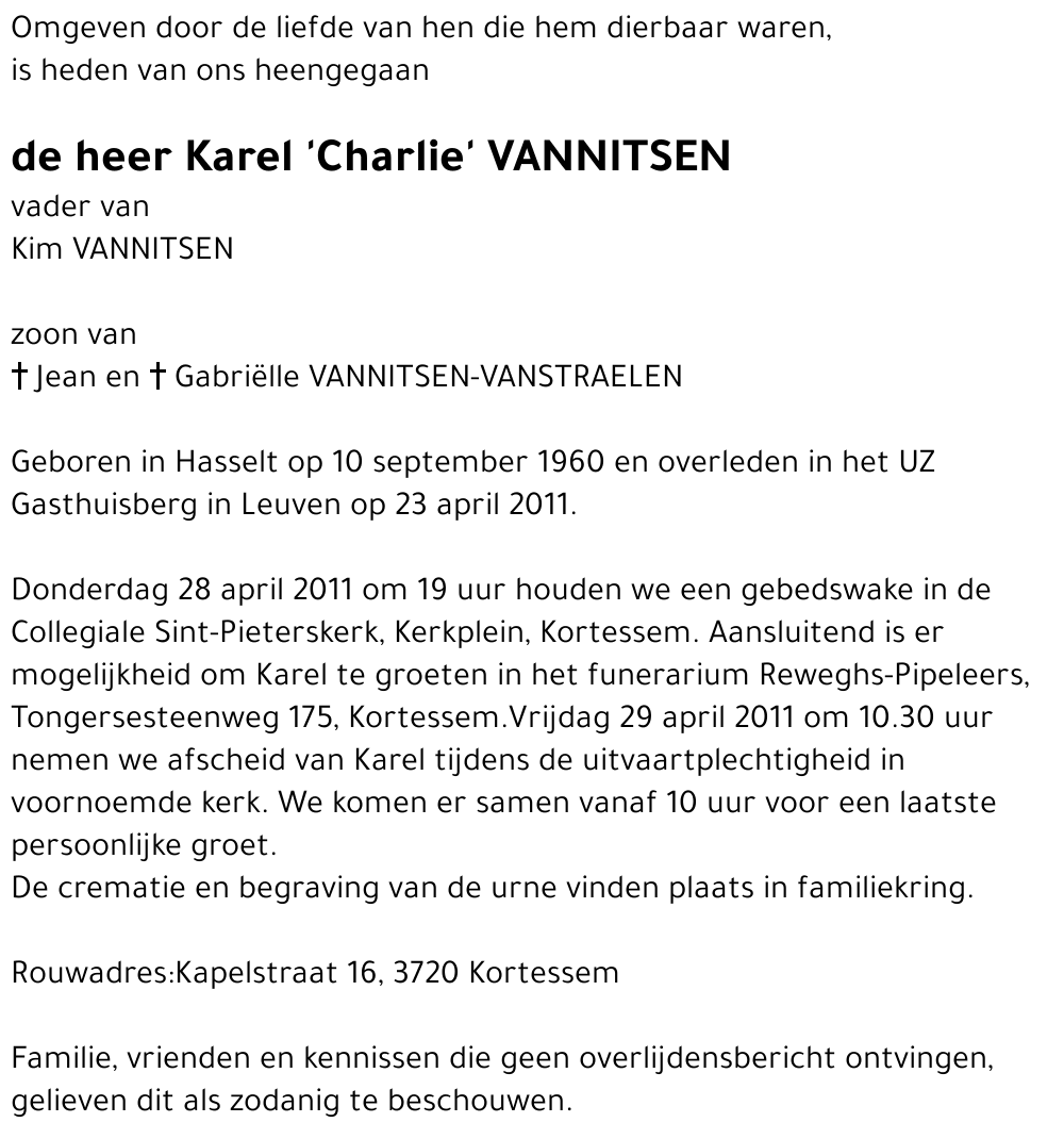 Karel 'Charlie' Vannitsen