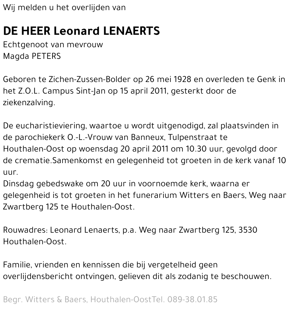 Leonard Lenaerts