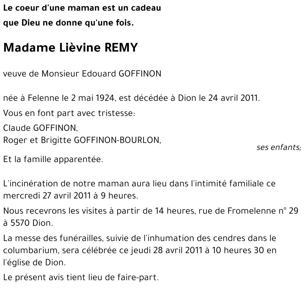 Lièvine REMY