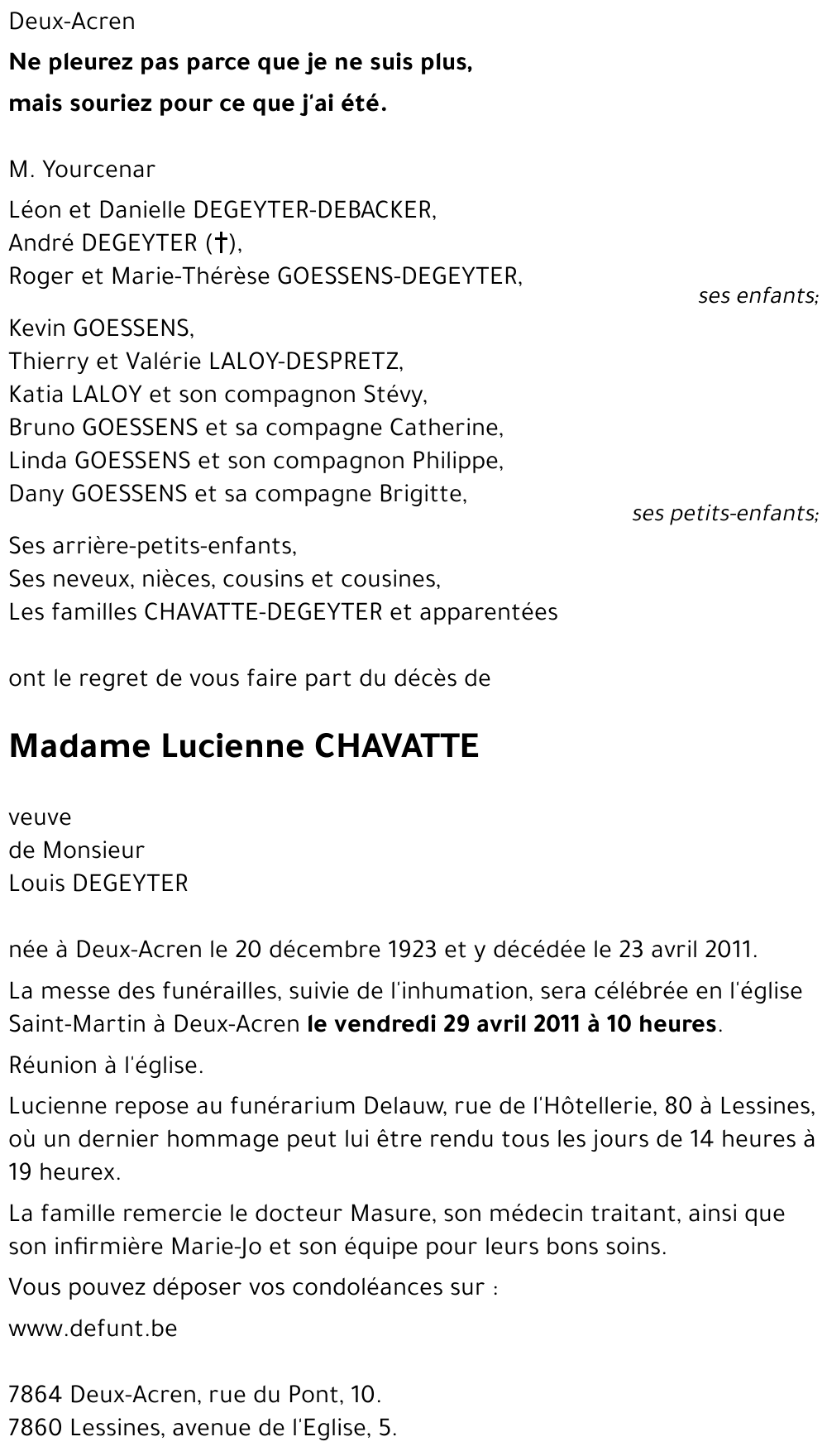 Lucienne CHAVATTE