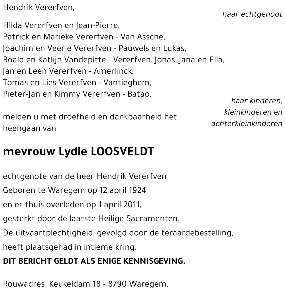Lydie LOOSVELDT