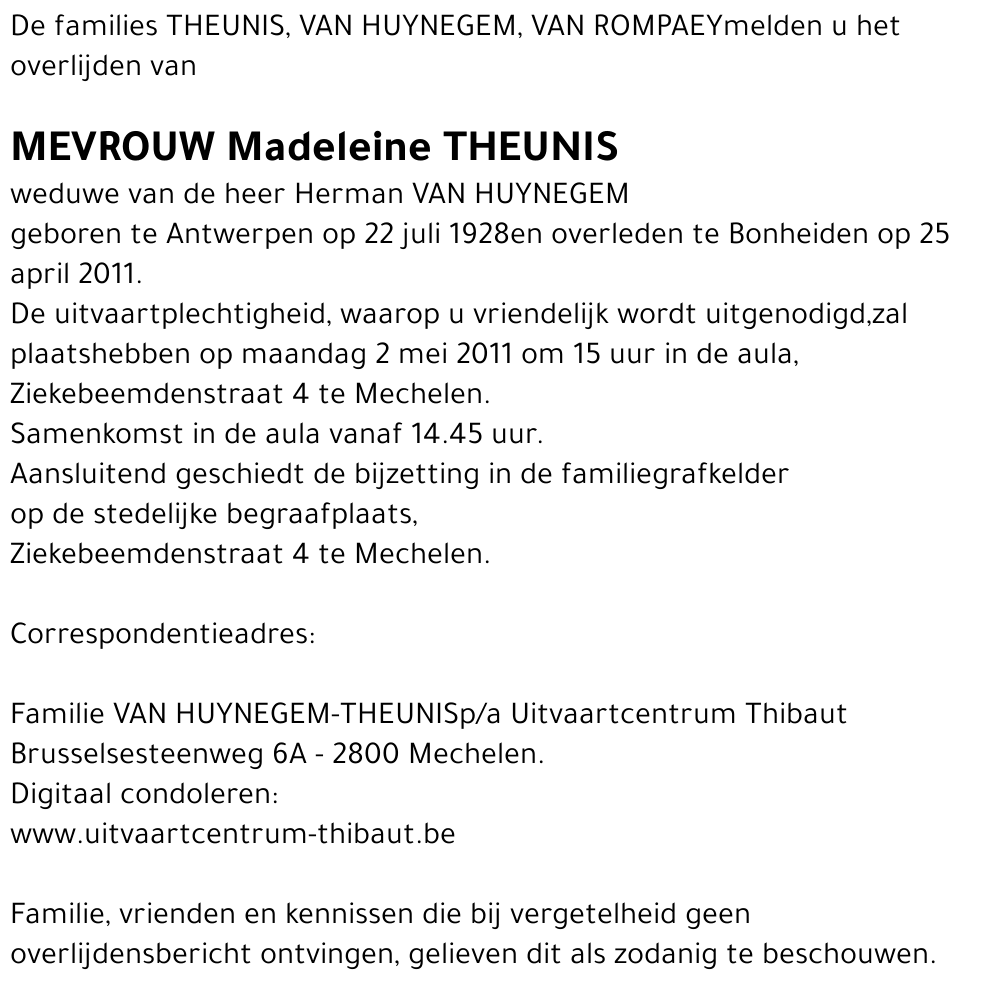 Madeleine THEUNIS