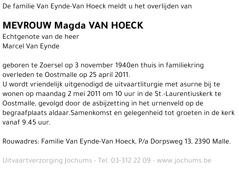 Magda Van Hoeck