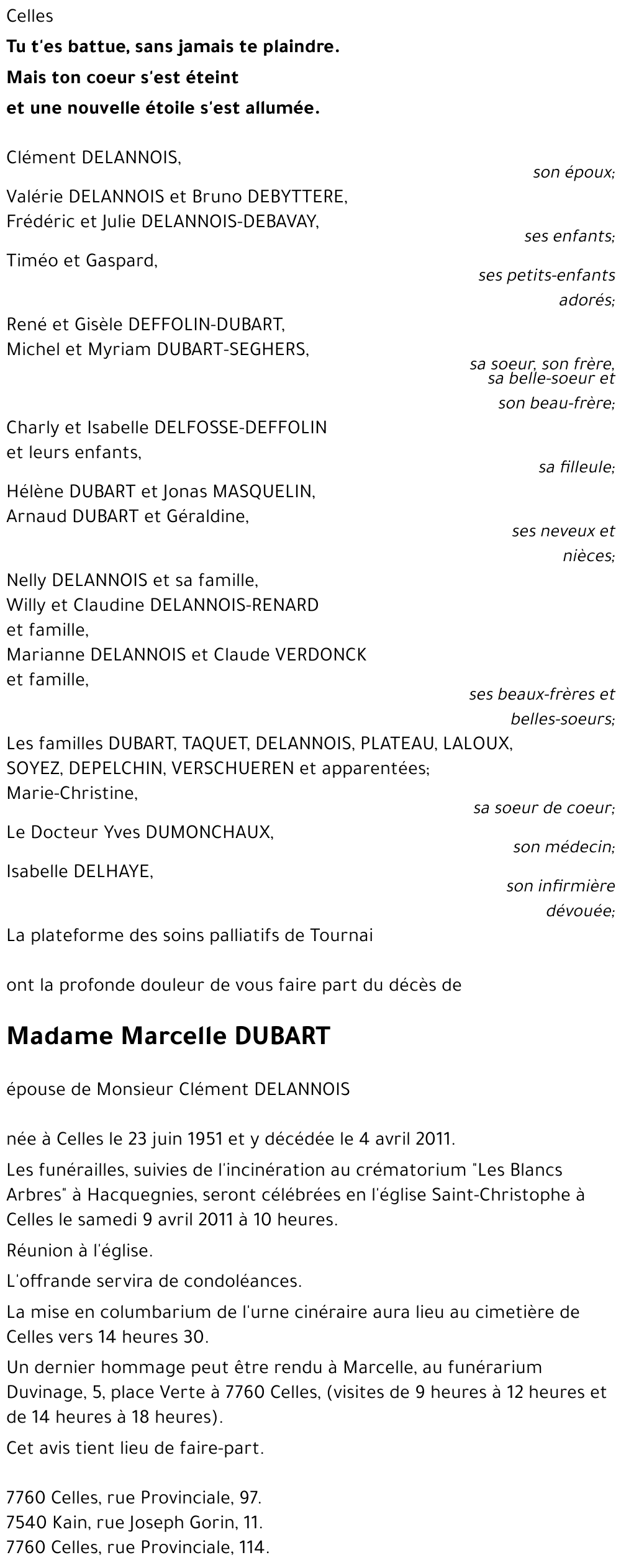 Marcelle DUBART