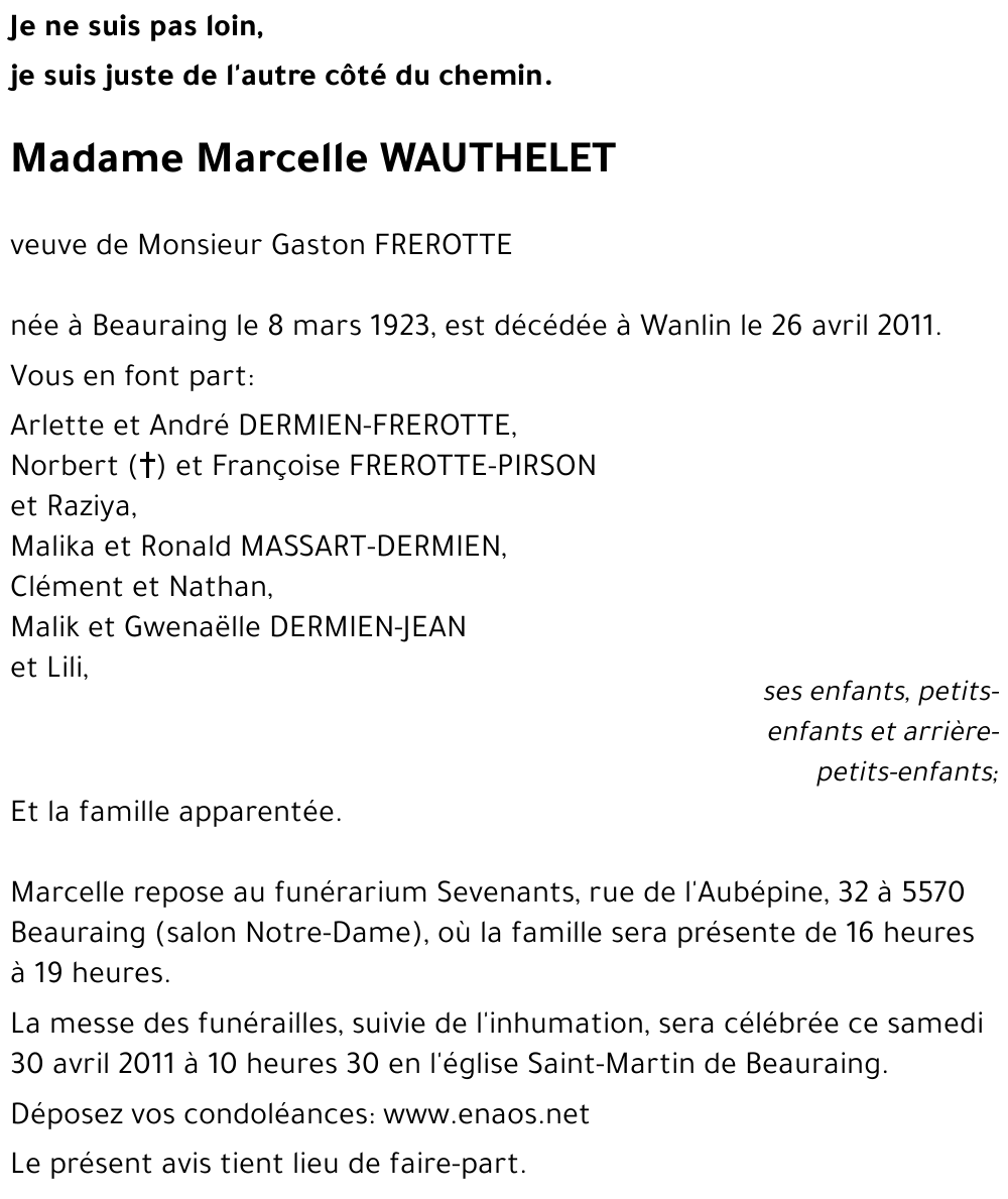 Marcelle WAUTHELET