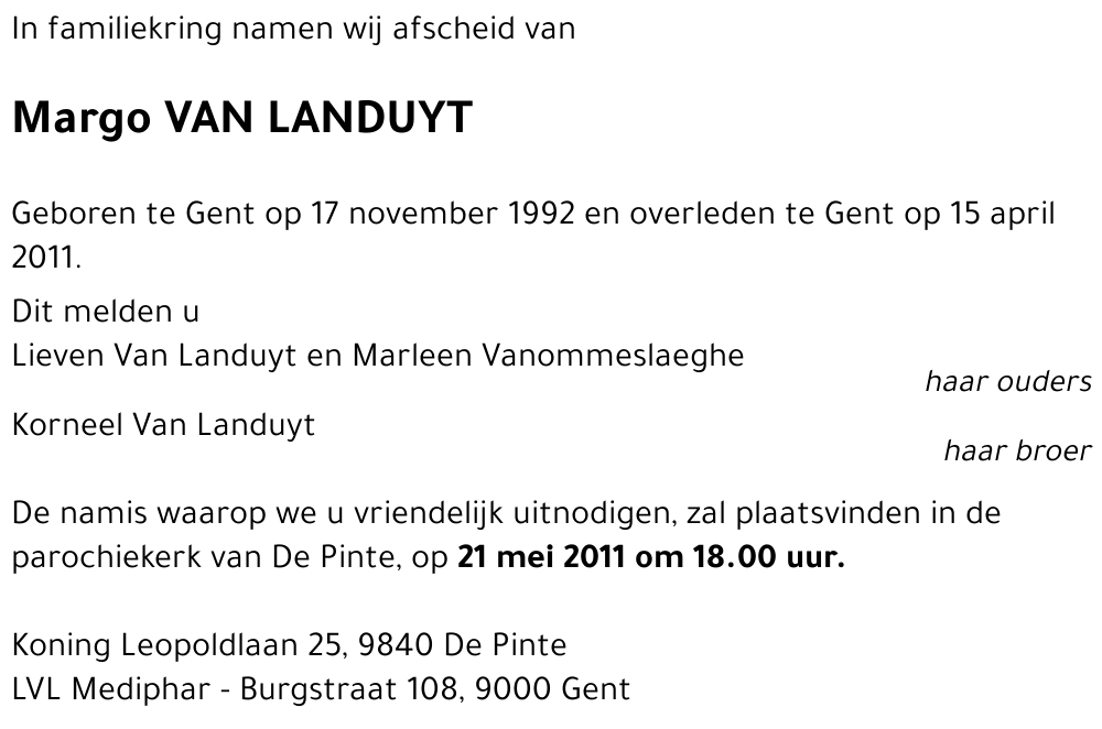Margo VAN LANDUYT