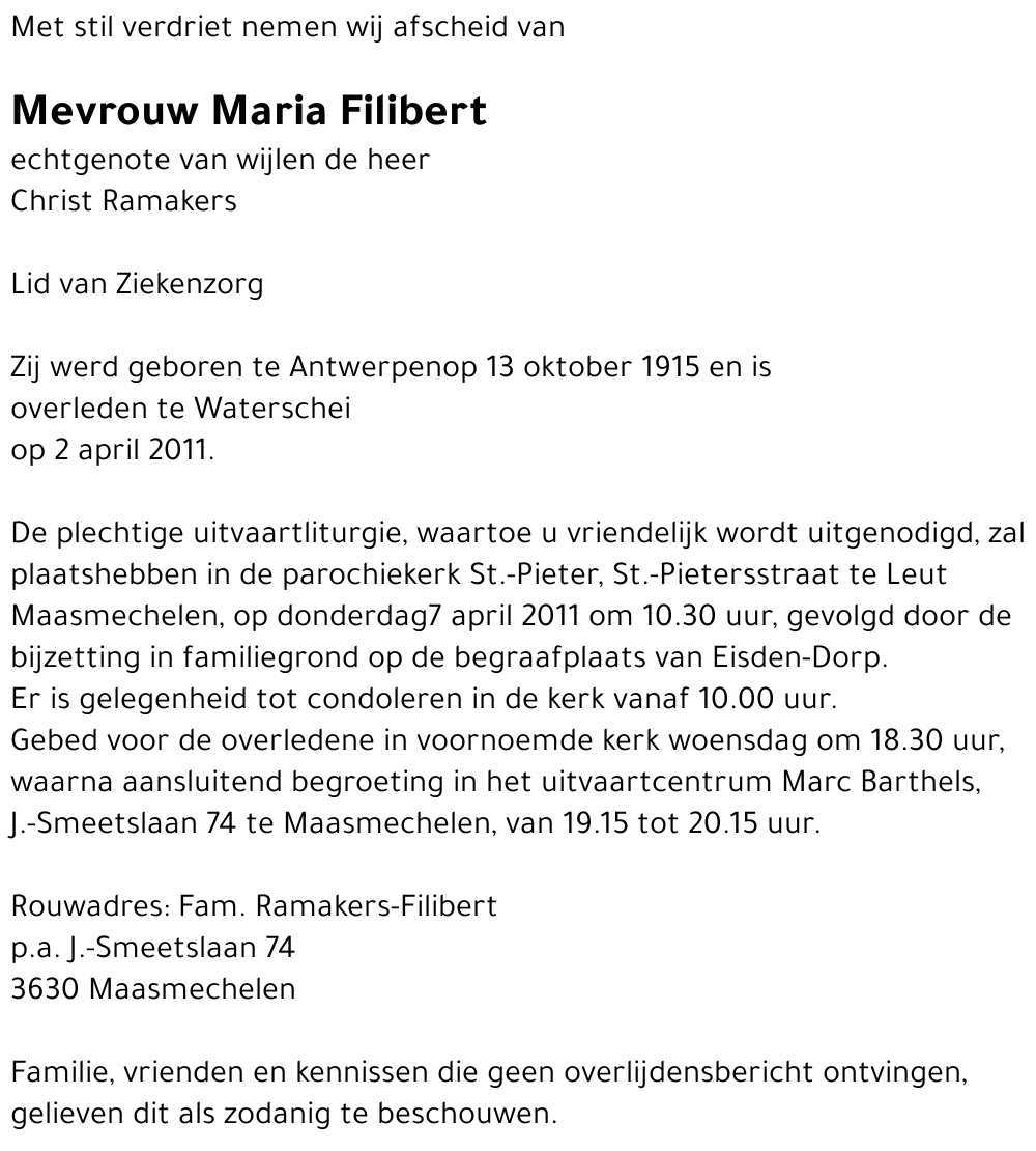 Maria Filibert