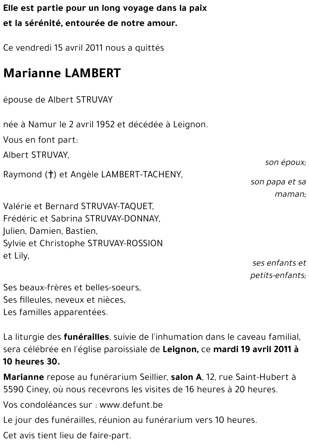 Marianne LAMBERT
