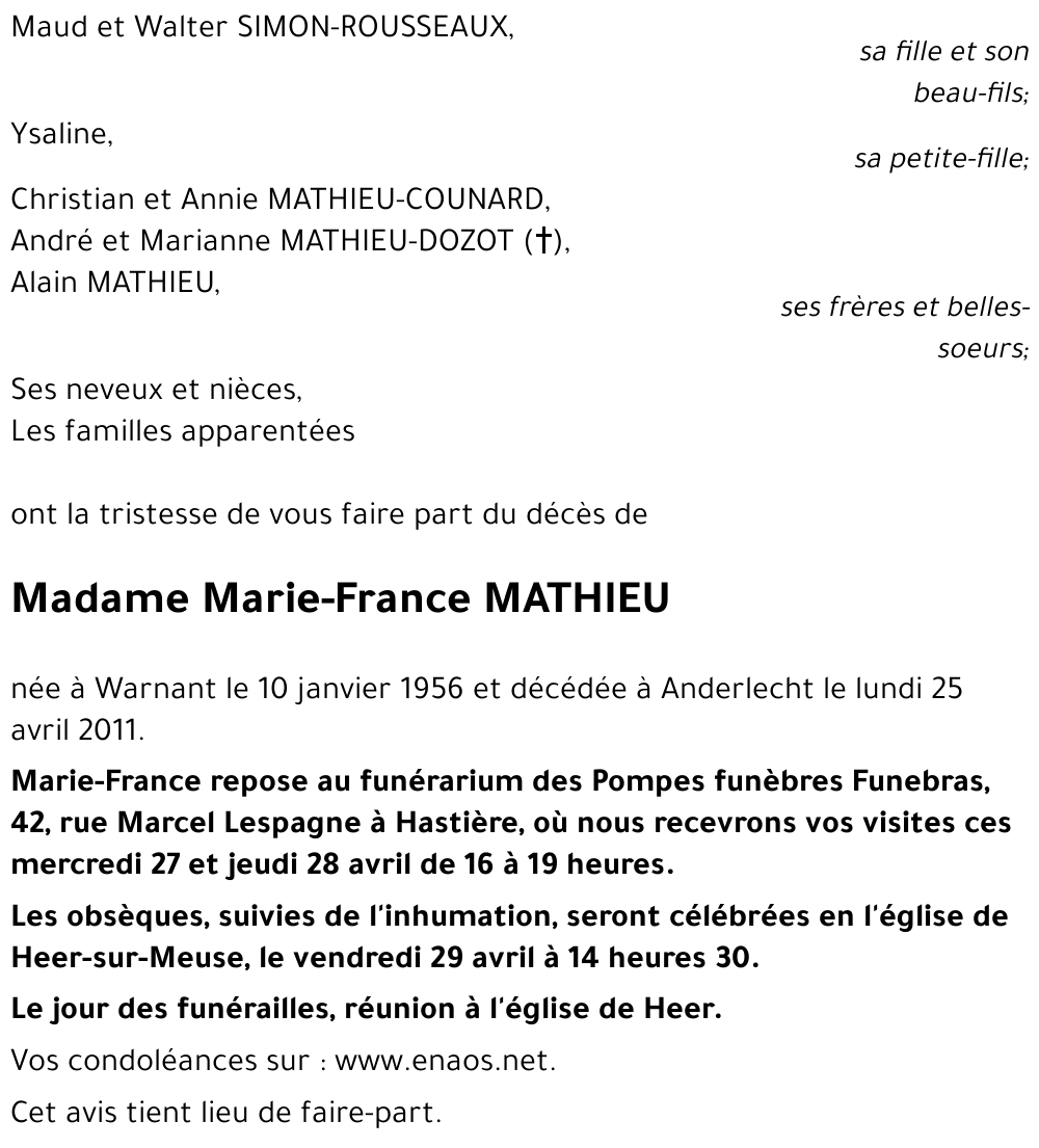 Marie-France MATHIEU