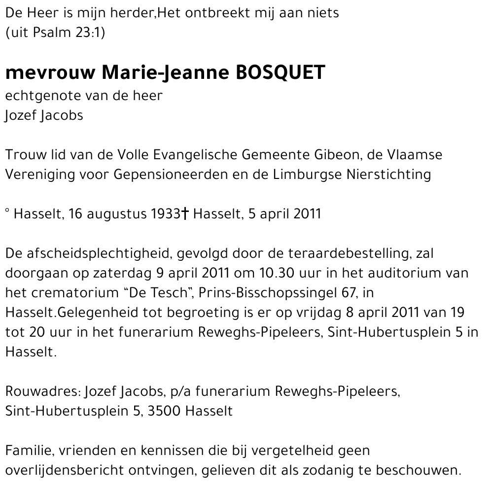 Marie-Jeanne Bosquet